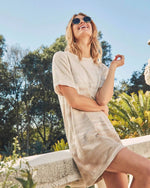 画像をギャラリービューアに読み込む, スプレンディッド ベージュ タイダイ レイラニ Tシャツワンピース ドレス SPLENDID BEIGE TIE-DYE LEILANI TEE DRESS WOMENS