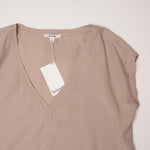 画像をギャラリービューアに読み込む, スプレンディッド ベージュ ショートスリーブ Vネック トップ SPLENDID BEIGE SHORT SLEEVE V-NECK TOP WOMENS
