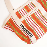 画像をギャラリービューアに読み込む, ISABEL MARANT イザベル・マラン オレンジストライプ トートバッグ DARWEN STRIPED NYLON TOTE-BAG