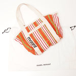 画像をギャラリービューアに読み込む, ISABEL MARANT イザベル・マラン オレンジストライプ トートバッグ DARWEN STRIPED NYLON TOTE-BAG