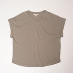 画像をギャラリービューアに読み込む, スプレンディッド カーキグレー ショートスリーブ Tシャツ ロールT SPLENDID SVB SKYE SHORT SLEEVE CREW-NECK TEE WOMENS
