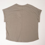 画像をギャラリービューアに読み込む, スプレンディッド カーキグレー ショートスリーブ Tシャツ ロールT SPLENDID SVB SKYE SHORT SLEEVE CREW-NECK TEE WOMENS