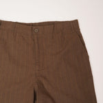 画像をギャラリービューアに読み込む, oak + fort オークアンドフォート ダークカーキストライプ リネン×コットン ショートパンツ DARK KHAKI STRIPE LINEN COTTON SHORT MEN