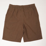 画像をギャラリービューアに読み込む, oak + fort オークアンドフォート ダークカーキストライプ リネン×コットン ショートパンツ DARK KHAKI STRIPE LINEN COTTON SHORT MEN