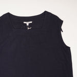 画像をギャラリービューアに読み込む, スプレンディッド ネイビー リネン スクエアネックワンピース ドレス SPLENDID NAVY LINEN SQUARE-NECK DRESS WOMENS