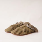 画像をギャラリービューアに読み込む, RAG&BONE NEWYORK ラグアンドボーン オリーブ リサイクルコットンネット ミュール OLIVE RECYCLED COTTON NETTING ANSLEY MULE