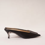 画像をギャラリービューアに読み込む, フルラ ブラックレザー ミュールパンプス イタリア製 FURLA CODE BLACK LEATHER MULE PUMP MADE IN ITALY WOMENS