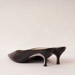 画像をギャラリービューアに読み込む, フルラ ブラックレザー ミュールパンプス イタリア製 FURLA CODE BLACK LEATHER MULE PUMP MADE IN ITALY WOMENS