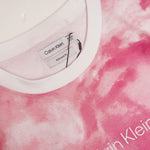 画像をギャラリービューアに読み込む, CK カルバンクライン ピンク タイダイ リラックスフィット Tシャツ  CALVIN KLEIN PINK TIE-DYE RELAXED-FIT TEE MENS