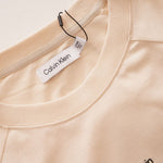 画像をギャラリービューアに読み込む, CK カルバンクライン ベージュ ショート丈 ラグランカットソー CALVIN KLEIN RAGLAN SHORT TOP WOMENS