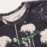 画像をギャラリービューアに読み込む, CK カルバンクライン ネイビー フラワープリント ロゴ Tシャツ CALVIN KLEIN NAVY FLOWER PRINT TEE WOMENS