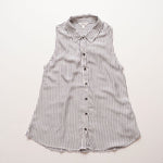 画像をギャラリービューアに読み込む, スプレンディッド ホワイト×ネイビー ストライプ ノースリーブ シャツ SPLENDID WHITE NAVY SLEEVELESS SHIRT WOMENS