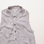 画像をギャラリービューアに読み込む, スプレンディッド ホワイト×ネイビー ストライプ ノースリーブ シャツ SPLENDID WHITE NAVY SLEEVELESS SHIRT WOMENS