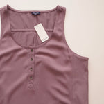 画像をギャラリービューアに読み込む, スプレンディッド ライトボルドー ボタンノースリーブドレス ワンピース SPLENDID CBO LIGHT BORDEAUX BUTTON SLEEVELESS DRESS WOMENS