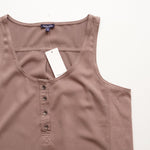 画像をギャラリービューアに読み込む, スプレンディッド アッシュ ライトブラウン ボタン ノースリーブドレス ワンピース SPLENDID ASH LIGHT BROWN BUTTON SLEEVELESS DRESS WOMENS