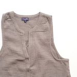 画像をギャラリービューアに読み込む, スプレンディッド グレーカーキ ノースリーブ ボタンタンクトップ SPLENDID GRAY-KHAKI SLEEVELESS BUTTON TANK-TOP WOMENS