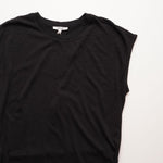 画像をギャラリービューアに読み込む, スプレンディッド  ブラック フレンチスリーブ ロングドレス ワンピース SPLENDID BLACK FRENCH-SLEEVE DRESS WOMENS