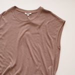 画像をギャラリービューアに読み込む, スプレンディッド ライトブラウン フレンチスリーブ ロングドレス ワンピース SPLENDID LIGHT BROWN FRENCH-SLEEVE DRESS WOMENS