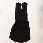 画像をギャラリービューアに読み込む, スプレンディッド ブラック Vネック リネン混ドレス ワンピース SPLENDID BLACK V-NECK LINEN DRESS WOMENS