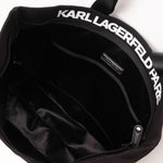 画像をギャラリービューアに読み込む, KARL LAGERFELD PARIS カールラガーフェルド ブラック キャンバストートバッグ BLACK CANVAS TOTE-BAG