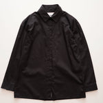 画像をギャラリービューアに読み込む, KARL LAGERFELD PARIS カールラガーフェルド ブラック ボタンスリーブシャツ ポプリンブラウス BLACK BUTTON SLEEVE POPLIN BLOUSE WOMEN