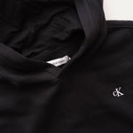 画像をギャラリービューアに読み込む, CK カルバンクライン ブラック ロング丈スウェット フーディ CALVIN KLEIN BLACK LONG SWEAT SHIRT HOODIE WOMENS