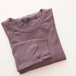 画像をギャラリービューアに読み込む, ヴィンス ガーメントダイ パープルラグランスリーブ スウェット VINCE WASHED PURPLE SWEAT SHIRT MENS