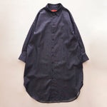 画像をギャラリービューアに読み込む, アドラーブル インディゴデニム ビッグシルエット ロングシャツワンピース ADOLUVLE ORIGINAL INDIGO DENIM LONG SHIRT-DRESS