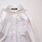 画像をギャラリービューアに読み込む, KARL LAGERFELD PARIS カールラガーフェルド ホワイト/ブラック バックプリーツ ポプリンシャツワンピース ドレス WHITE/BLACK BACK-PLEATS SHIRT DRESS WOMEN