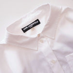 画像をギャラリービューアに読み込む, KARL LAGERFELD PARIS カールラガーフェルド ホワイト/ブラック バックプリーツ ポプリンシャツワンピース ドレス WHITE/BLACK BACK-PLEATS SHIRT DRESS WOMEN