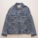 画像をギャラリービューアに読み込む, oak + fort オークアンドフォート ライトインディゴ ビッグシルエット デニムジャケット LIGHT-INDIGO BIG-SILHOUETTE DENIM JACKET