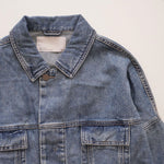 画像をギャラリービューアに読み込む, oak + fort オークアンドフォート ライトインディゴ ビッグシルエット デニムジャケット LIGHT-INDIGO BIG-SILHOUETTE DENIM JACKET