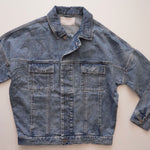 画像をギャラリービューアに読み込む, oak + fort オークアンドフォート ライトインディゴ ビッグシルエット デニムジャケット LIGHT-INDIGO BIG-SILHOUETTE DENIM JACKET