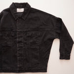 画像をギャラリービューアに読み込む, oak + fort オークアンドフォート ブラック ビッグシルエット デニムジャケット BLACK BIG-SILHOUETTE DENIM JACKET