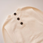 画像をギャラリービューアに読み込む, メイドウェル アイボリー バックボタン ラグラントップ MADEWELL IVORY BACK-BUTTON RAGLAN TOP WOMENS