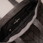 画像をギャラリービューアに読み込む, KARL LAGERFELD PARIS カールラガーフェルド グレー キルティング トートバッグ BLACK GRAY QUILTING TOTE-BAG