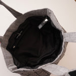 画像をギャラリービューアに読み込む, KARL LAGERFELD PARIS カールラガーフェルド グレー キルティング トートバッグ BLACK GRAY QUILTING TOTE-BAG