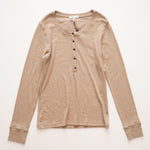 画像をギャラリービューアに読み込む, ラグアンドボーン ニューヨーク ベージュ リブヘンリーネックトップ RAG&BONE NEWYORK BEIGE RIB HENLEY TOP WOMEN