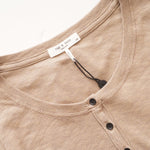 画像をギャラリービューアに読み込む, ラグアンドボーン ニューヨーク ベージュ リブヘンリーネックトップ RAG&BONE NEWYORK BEIGE RIB HENLEY TOP WOMEN
