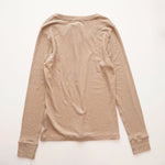 画像をギャラリービューアに読み込む, ラグアンドボーン ニューヨーク ベージュ リブヘンリーネックトップ RAG&BONE NEWYORK BEIGE RIB HENLEY TOP WOMEN