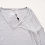 画像をギャラリービューアに読み込む, ラグアンドボーン ニューヨーク ベビーブルーリブVネック ドロップショルダー長袖トップ RAG&BONE NEWYORK BABY-BLUE V-NECK RIB TOP WOMEN