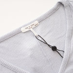 画像をギャラリービューアに読み込む, ラグアンドボーン ニューヨーク ベビーブルーリブVネック ドロップショルダー長袖トップ RAG&BONE NEWYORK BABY-BLUE V-NECK RIB TOP WOMEN