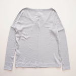 画像をギャラリービューアに読み込む, ラグアンドボーン ニューヨーク ベビーブルーリブVネック ドロップショルダー長袖トップ RAG&BONE NEWYORK BABY-BLUE V-NECK RIB TOP WOMEN