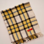 画像をギャラリービューアに読み込む, アドラーブル アルパカストール オフホワイト イエロー ブラック チェック ADOLUVLE OFF YELLOW BLUE CHECK ALPACA 100% SHAWL