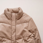 画像をギャラリービューアに読み込む, スプレンディッド ピンクベージュ フェイクレザー 中わた ジャケット SPLENDID PINK BEIGE FAUX LEATHER PUFFER JACKET WOMENS