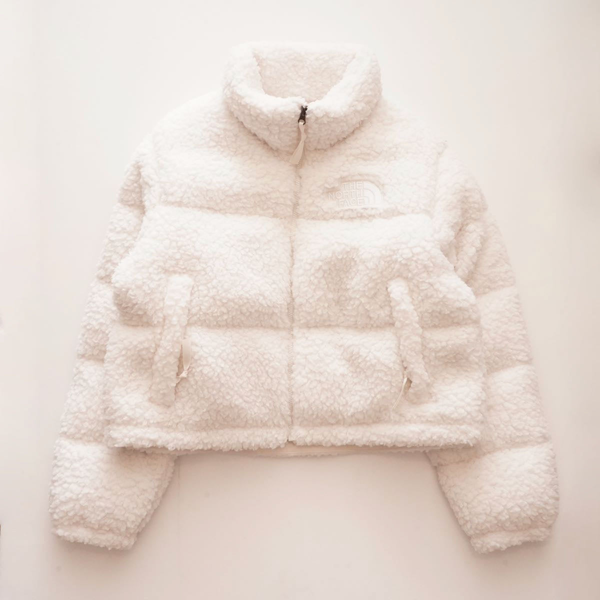 THE NORTH FACE ヌプシ 白ボアダウン Mサイズ ノースフェイス ホワイト ハイパイル ヌプシジャケット ボアダウン