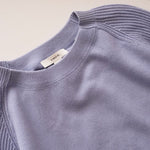 画像をギャラリービューアに読み込む, ヴィンス グレイシャーブルー ラグラン リブスリーブ コットンニット VINCE GLACIER BLUE RAGLAN SWEATER COTTON KNIT WOMEN