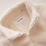 画像をギャラリービューアに読み込む, CK カルバンクライン ホワイト モックネック ボアフリース ジャケット CALVIN KLEIN WHITE BOA MOCK NECK JACKET WOMENS