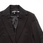 画像をギャラリービューアに読み込む, KARL LAGERFELD PARIS カールラガーフェルド ブラック 袖ロゴテープ テーラードジャケット BLACK LOGO-TAPE JAKET WOMEN