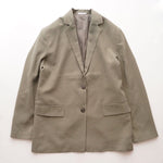 画像をギャラリービューアに読み込む, CK カルバンクライン グリーン リラックスフィット テイラードジャケット CALVIN KLEIN GREEN LOOSE FIT TAILORED JACKET WOMENS